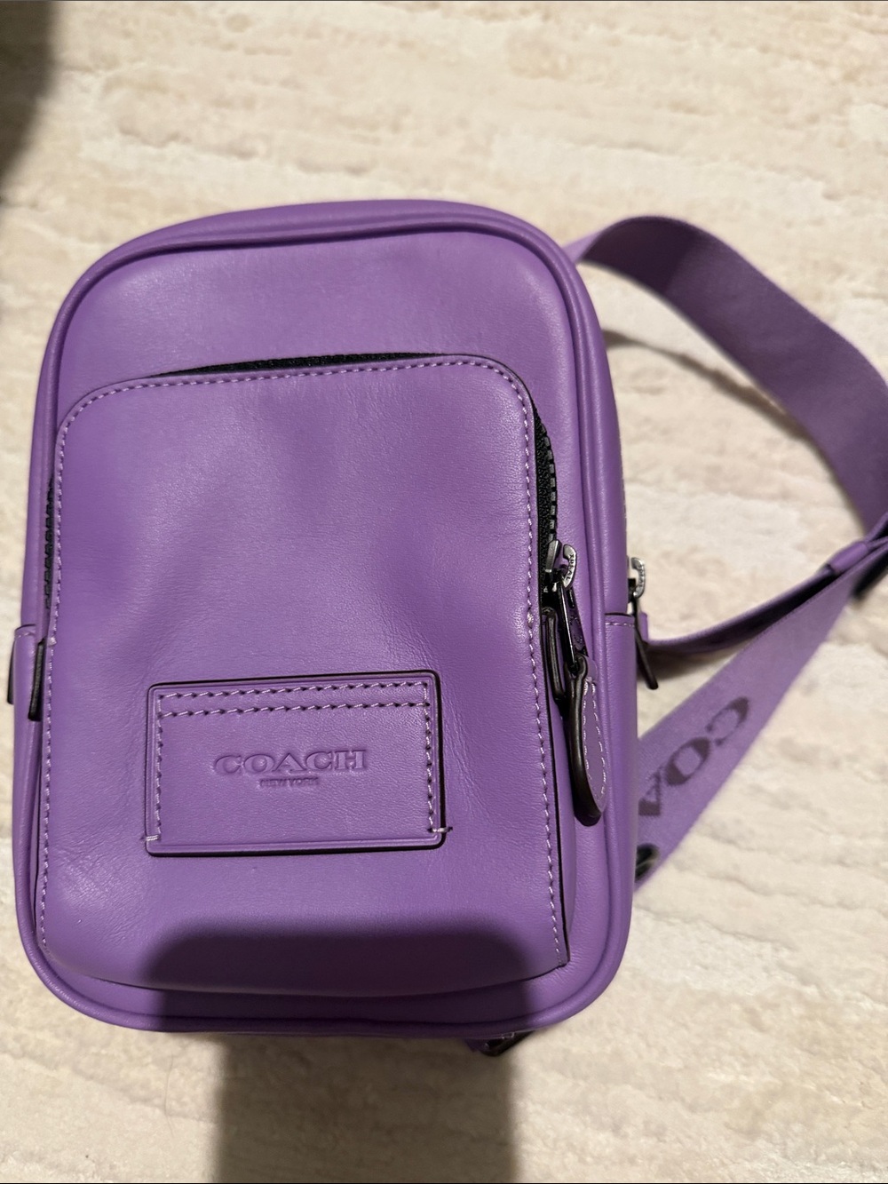 COACH Purple Leather Belt Bag
